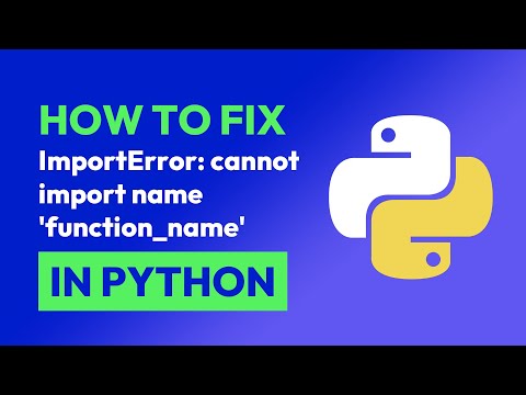 How to fix ImportError: cannot import name 'function_name' in Python