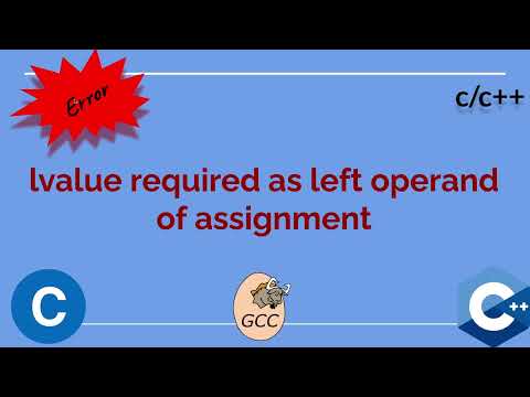 lvalue required as left operand of assignment