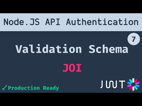 7. JOI Validation Schema to validate request body | Node JS API Authentication