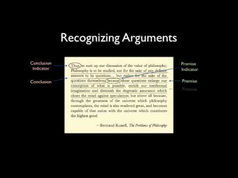 Identifying Arguments