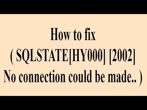 How to fix ( SQLSTATE[HY000] [2002] No connection could be made.. )