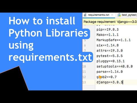 How to install Python Libraries using requirements.txt