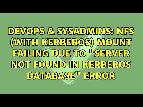 NFS (with Kerberos) mount failing due to