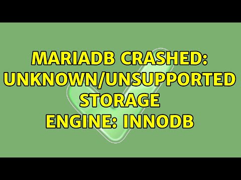 MariaDB crashed: Unknown/unsupported storage engine: InnoDB