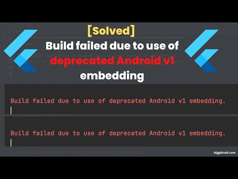 [Solved] Build failed due to use of deprecated Android v1 embedding