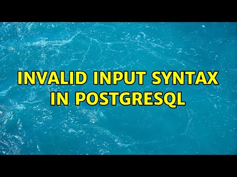 Invalid Input Syntax in PostgreSQL (2 Solutions!!)