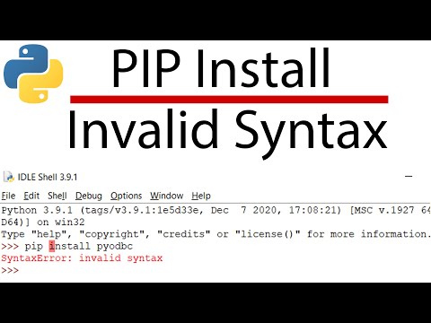 PIP Install Invalid Syntax - PIP Syntax Error - Quick Solution - Don't Miss the Description