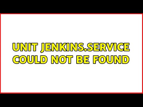 Unit jenkins.service could not be found