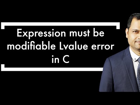 expression must be a modifiable lvalue in C language
