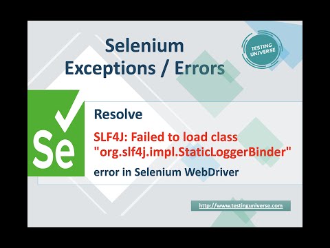 Resolve SLF4J: Failed to load class \