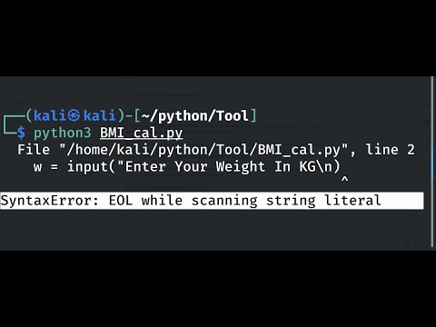 SyntaxError: EOL while scanning string literal How to Fix In Python