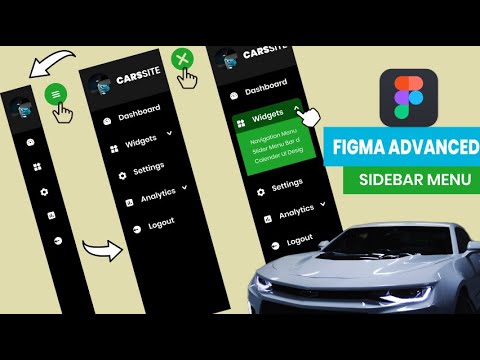 Advanced Figma Side Menu with Submenus | Collapsible Side navigation menu (2021)