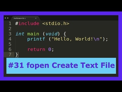 C Tutorial #31 - fopen Create Text File