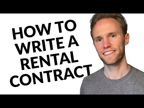 How To Write A Rental Contract