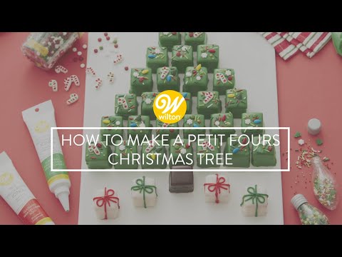 How to Make a Petit Fours Christmas Tree