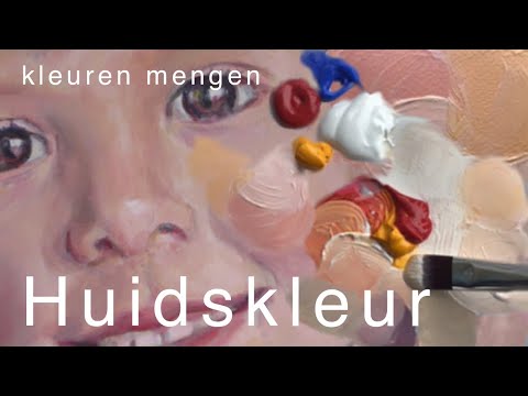 HOE MENG IK EEN HUIDSKLEUR, verschillende huidskleuren mengen portret schilderen, kleuren mengen