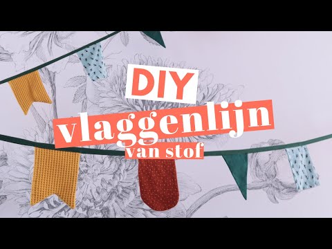 DIY VLAGGENLIJN: Zo maak je zelf een slinger met stoffen vlaggetjes!