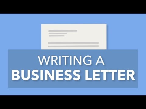 Writing a Formal Business Letter