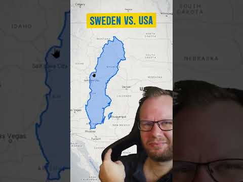 How big is #SWEDEN compared to #USA #shorts