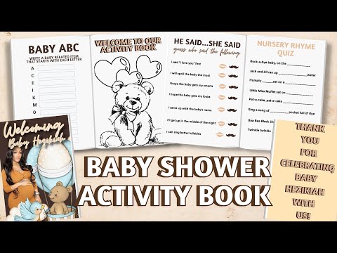 Baby Shower Activity Book| Event Favors