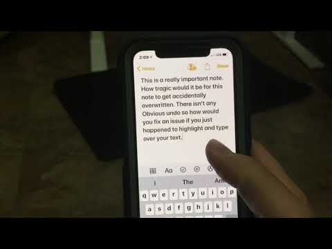 How to UNDO on Notes iPhone iOS