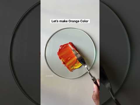 How to make Orange Color | Color Mixing | Painting Basics | QuinnsArte | #shorts #painting #art