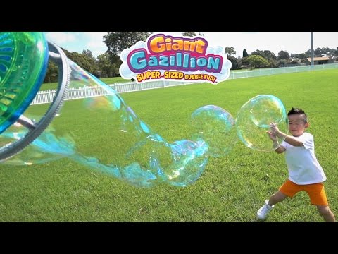 Make Giant Bubbles With Gazillion Power Wand And Bubble Mill Super-Sized Bubble Fun With CKN