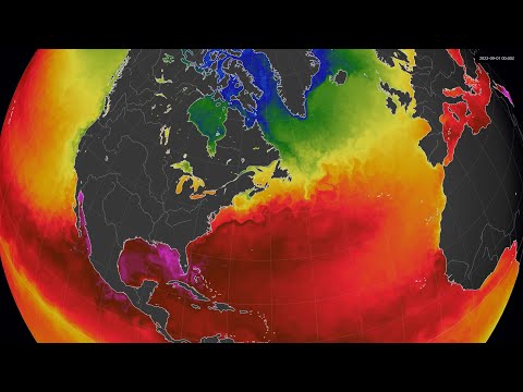 Sea Surface Temperatures 2022 - time lapse animation