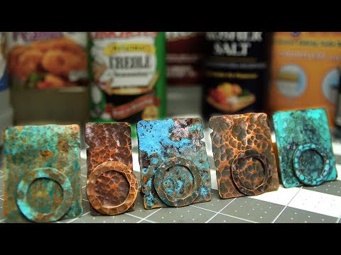 Copper Patinas - How To Patina Copper Metal - Five Recipes - Verdigris, Liver of Sulphur, Vinegar