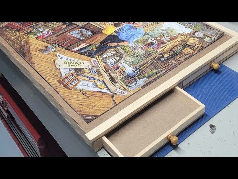 How to Make a Puzzle Board with Drawers - Thrift Diving