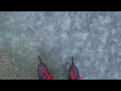 Schaatsen op 3 cm ijs