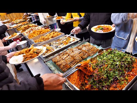 Verbazingwekkend! 5 dollar onbeperkt Koreaans buffet | Koreaans eten