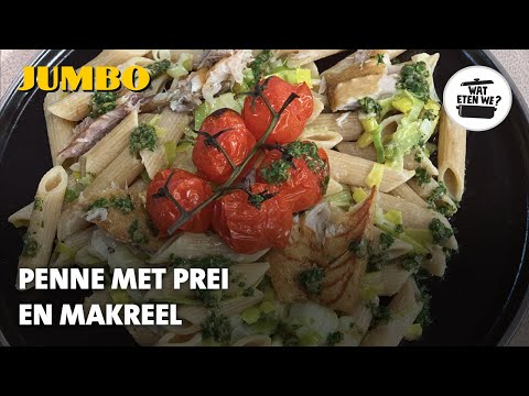 Wat eten we? Penne met prei en makreel