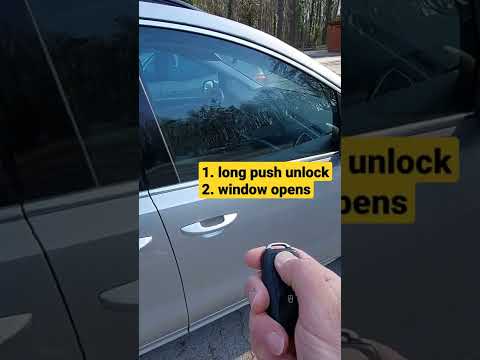 Automatic car window opening using a unlock button on a car remote key.