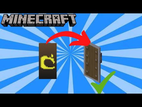 hoe zet je een banner op een schild in minecraft