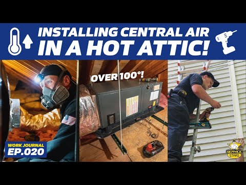 INSTALLING CENTRAL AIR IN A HOT ATTIC! // Work Journal EP.020