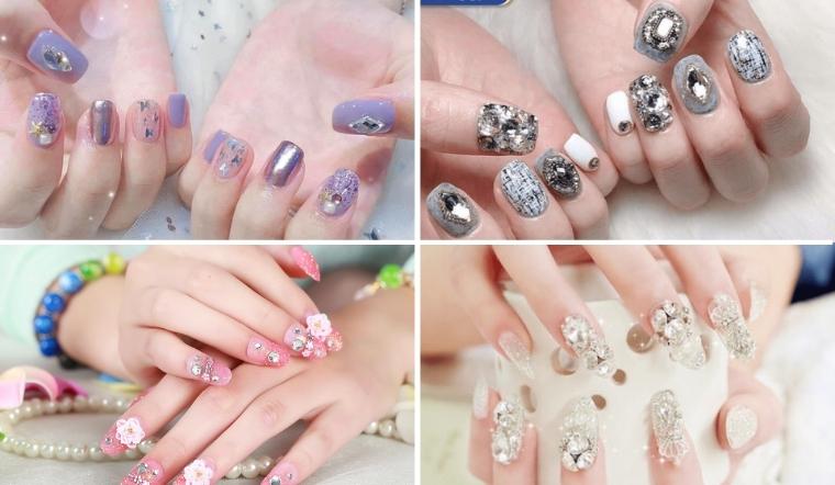 Tham khảo 100 kiểu nail đính đá sành điệu, cuốn hút Tham Khảo 100 Kiểu Nail Đính Đá Sành Điệu, Cuốn Hút