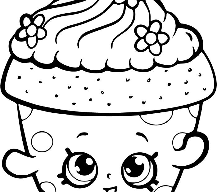 Tô Màu Bánh Cupcake Shopkin - Trang Tô Màu Cho Bé