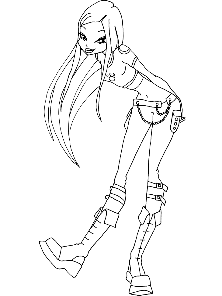 Tô Màu Công Chúa Phép Thuật Roxy - Trang Tô Màu Cho Bé