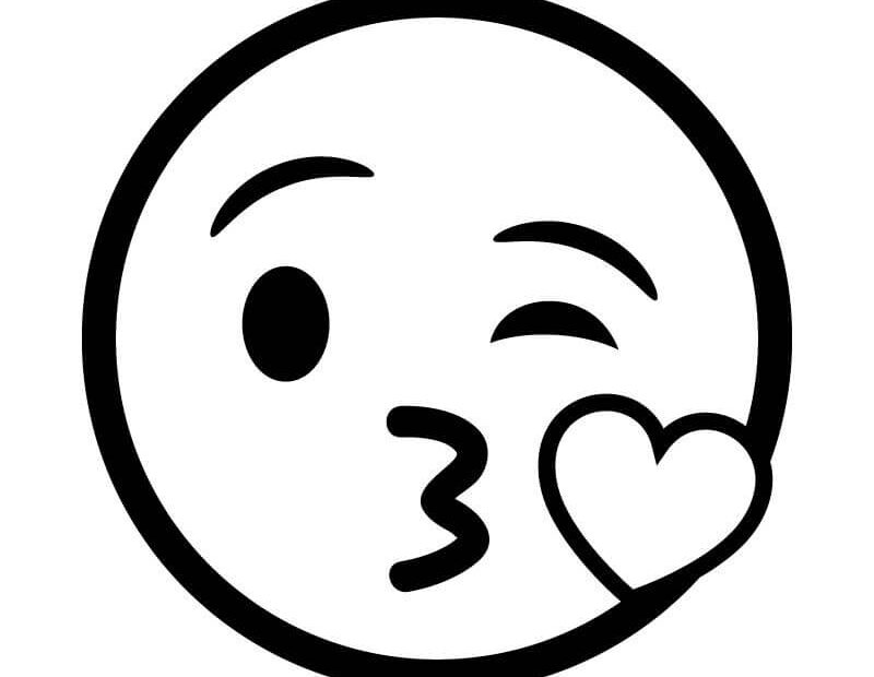 Tô Màu Biểu Tượng Cảm Xúc Buồn Chảy Nước Mắt - Trang Tô Màu Cho Bé