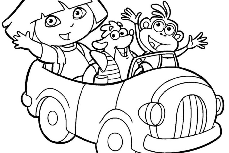 Tô Màu Dora Đi Chơi - Trang Tô Màu Cho Bé