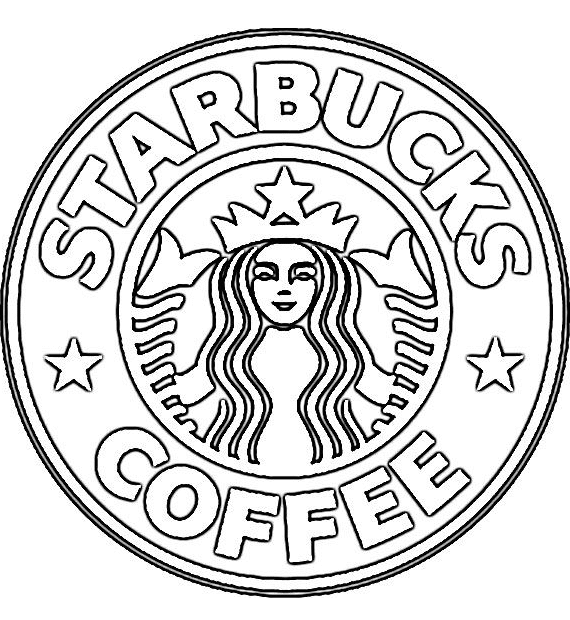 Tô Màu Logo Của Starbucks - Trang Tô Màu Cho Bé