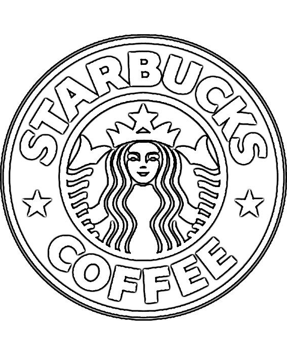Tô Màu Logo Của Starbucks - Trang Tô Màu Cho Bé