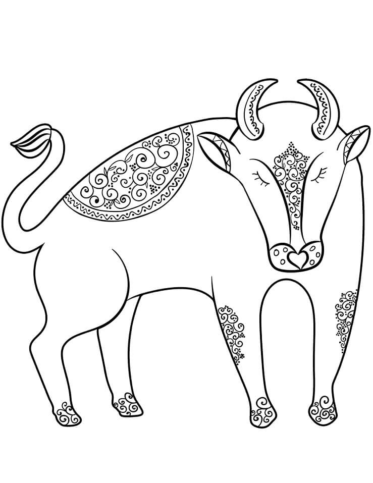 Tô Màu Cung Kim Ngưu - Trang Tô Màu Cho Bé