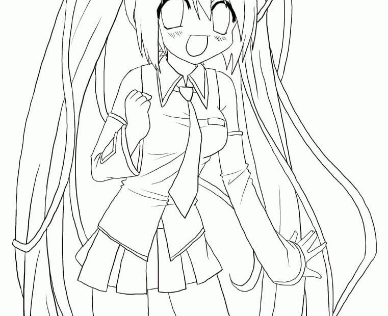 Tô Màu Hatsune Miku - Tranh Tô Màu Cho Bé