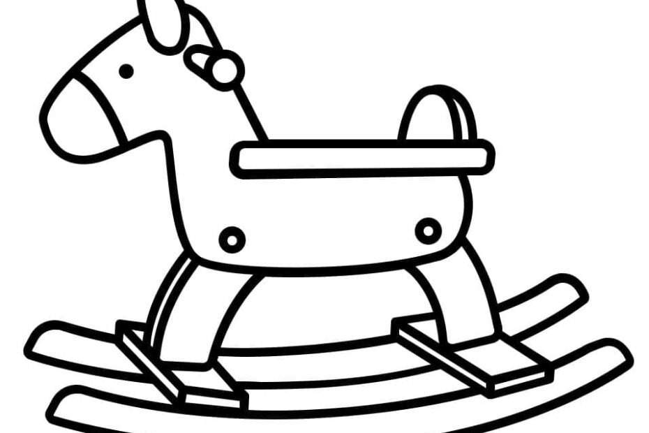 Tô Màu Ngựa Bập Bênh Đồ Chơi - Trang Tô Màu Cho Bé
